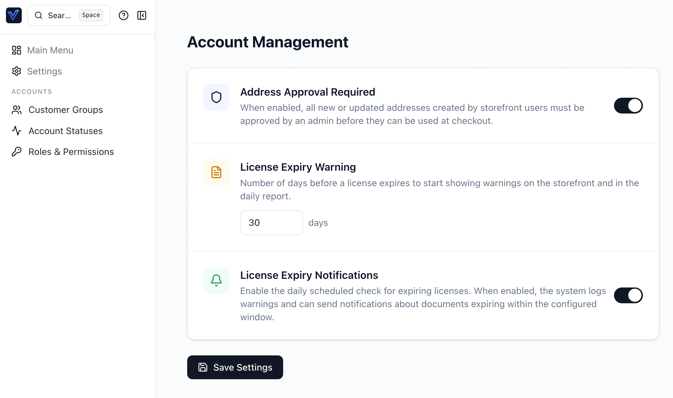 Account management